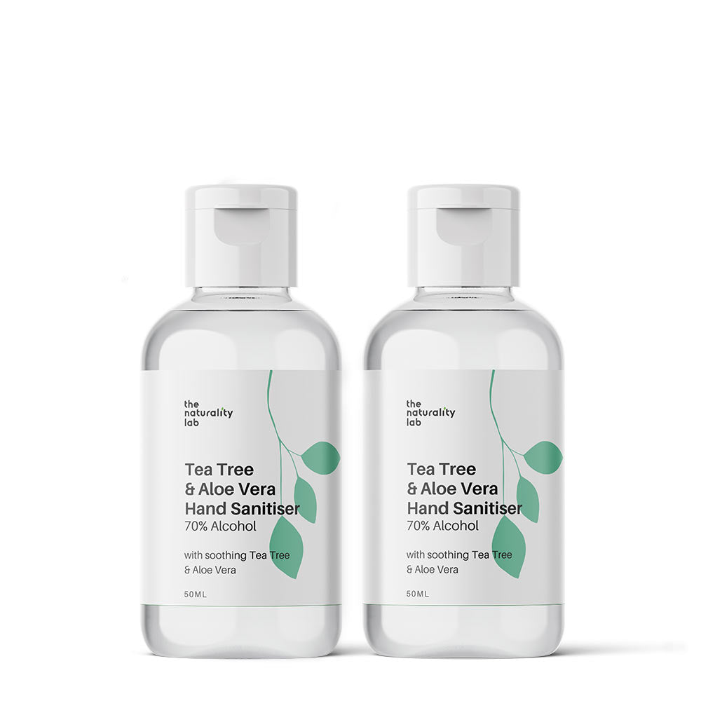 Tea Tree & Aloe Vera Hand Sanitiser - Travel Sized Twin Pack